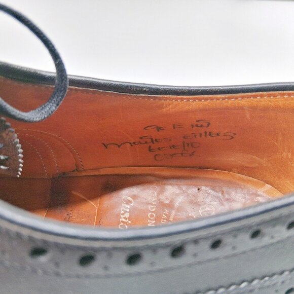 Church’s Custom Grade Black Leather Brogue Oxford Dress Shoes Men’s US 10 - Picture 13 of 13